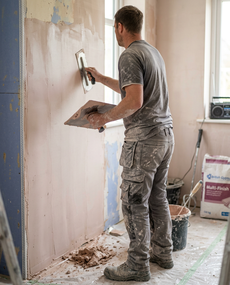 Plasterers at work